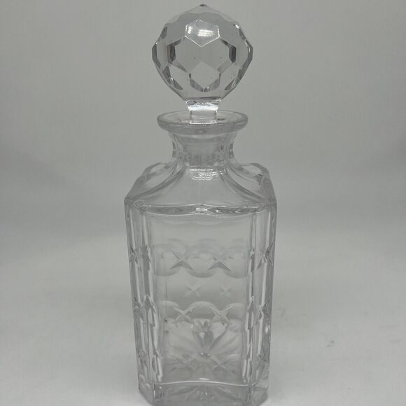 Vintage Cut Glass Whiskey Decanter W/ Ball Stopper - Picture 3 of 6